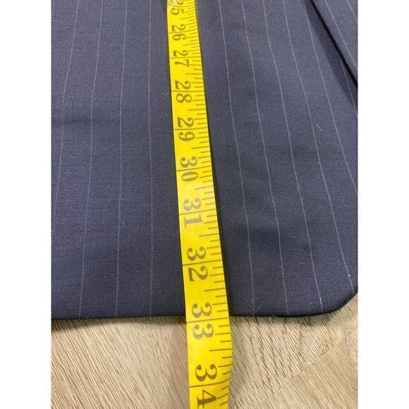 Lauren Ralph Lauren Women's Navy Blue Pinstripe Blazer Jacket Size 42R - Picture 5 of 16
